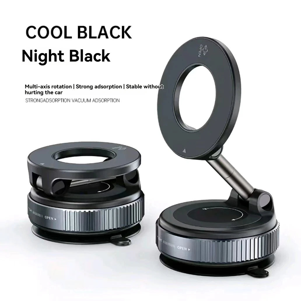 Folding Strong Magnet Magnetic Phone Holder 360° Rotation Desk Car Vacuum Suction Windshield Dashboard Mobile Holder