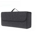Large Car Trunk Organizer - Anti-Slip Soft Felt Boot Storage Box with Compartments for Auto Tool & Accessories